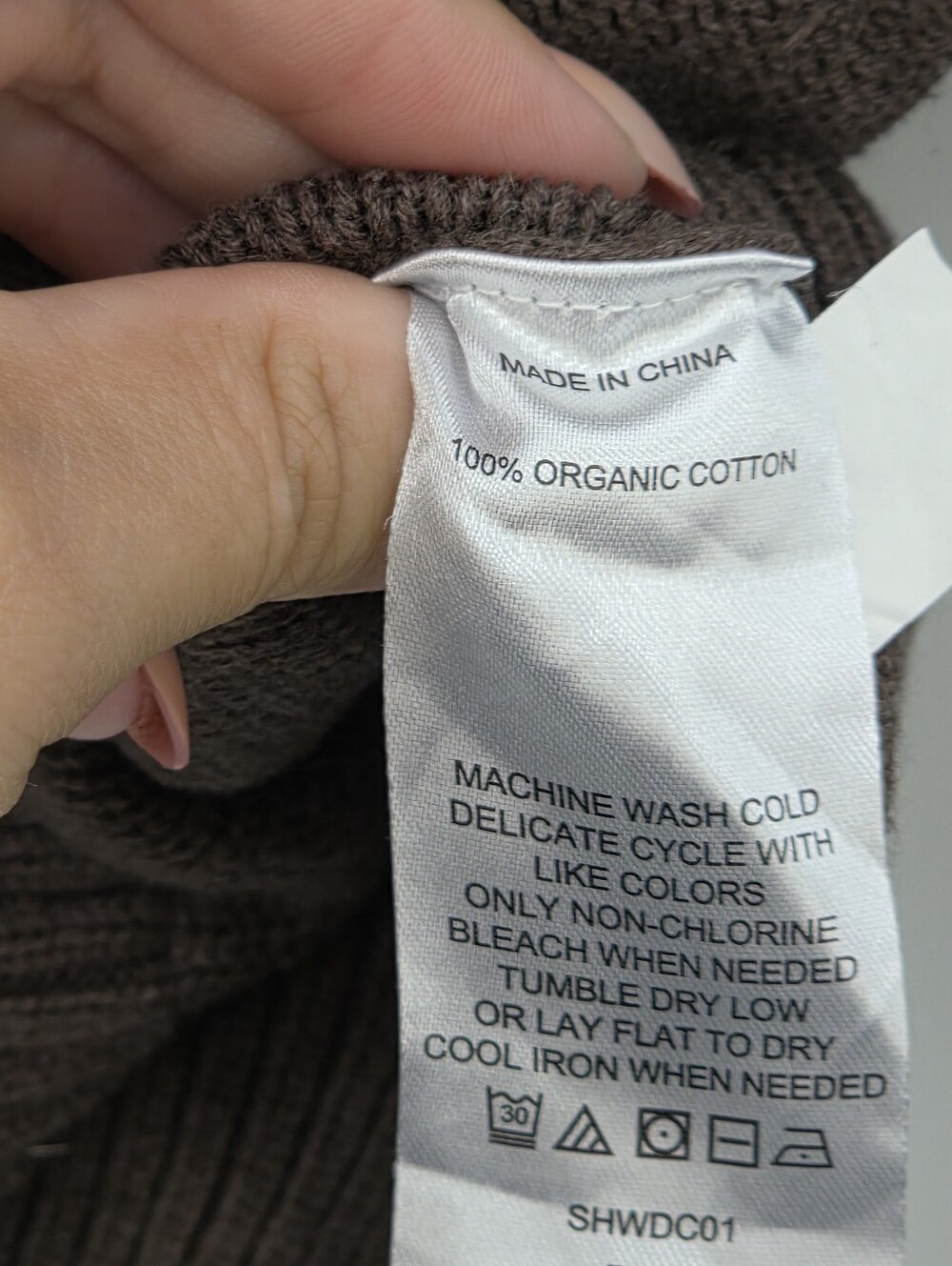 Quince Organic Cotton Cropped Cardigan Sweater Women's Medium M Brown - Picture 6 of 7